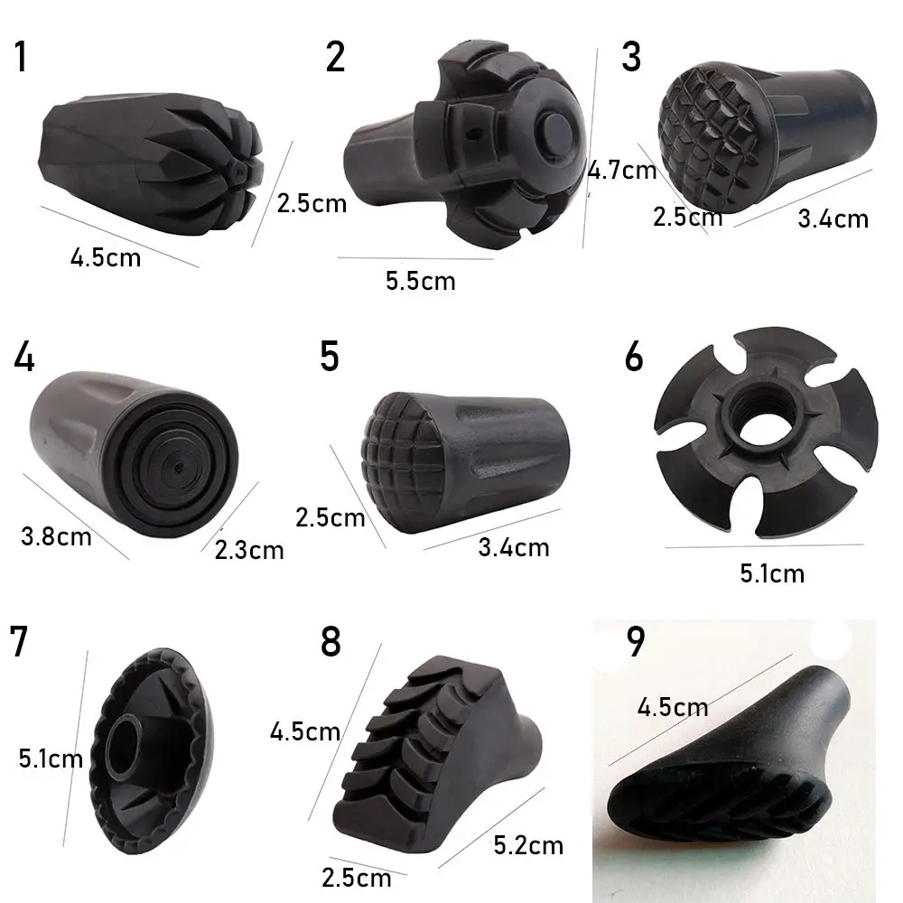 Bastones nórdicos para caminar, bastón telescópico, muleta, accesorios de senderismo, color negro, 1 o 2 unidades