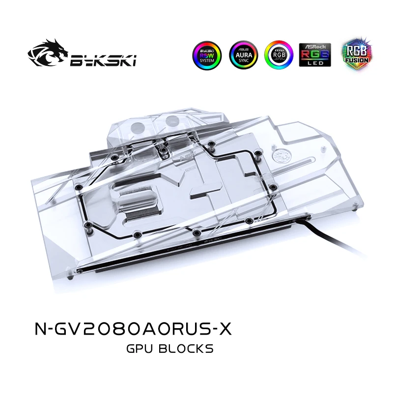 

Bykski Full Cover GPU Water Cooling RGB Block for GIGA AORUS RTX2080 XTREME 8G N-GV2080AORUS-X