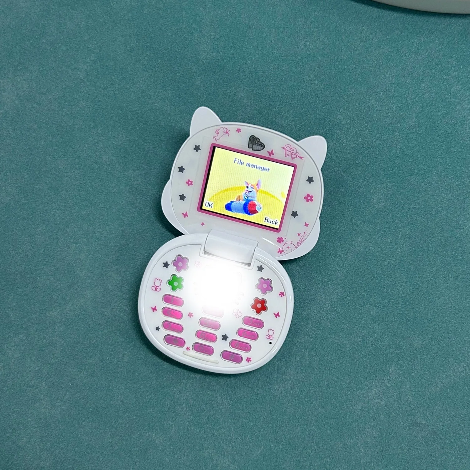 Cute Mini Koki Mobile Phone Flip Cartoon Kids Children Dual Sim 2G GSM Keyboard Botton MP3 Player Unlocked New Cellphone