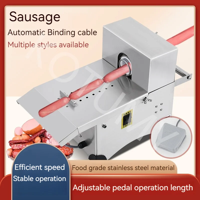 Imagem -02 - Grau Alimentício Elétrica Avançada Salsicha Amarrando Máquina Salsicha de Mesa Natar Máquina Salsicha Cintando Máquina Aço Inoxidável