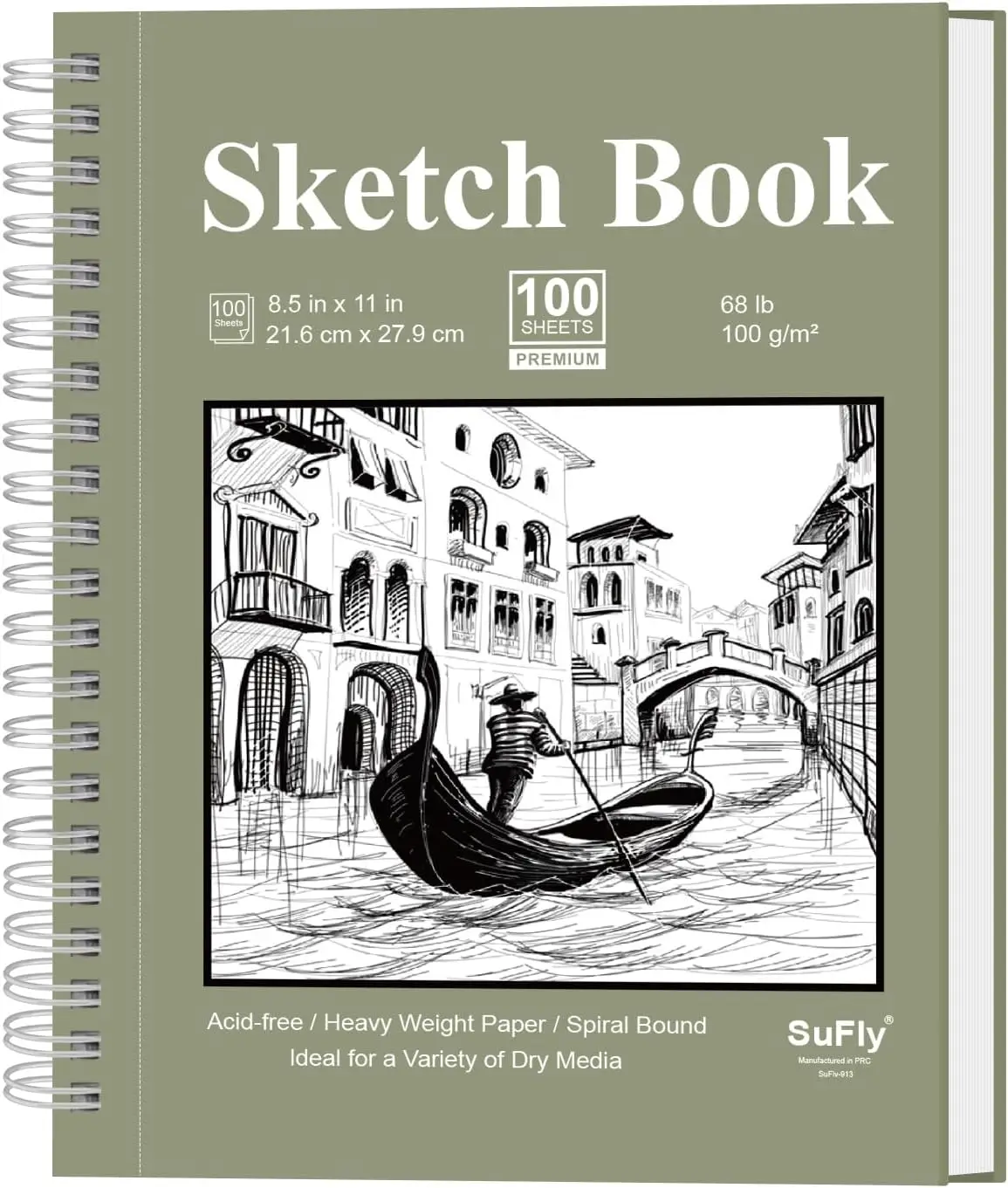 

Sketch Book 8.5x11, 100 Sheets Spiral Sketch Pad for Drawing with Acid-Free Paper for Adults & Kids