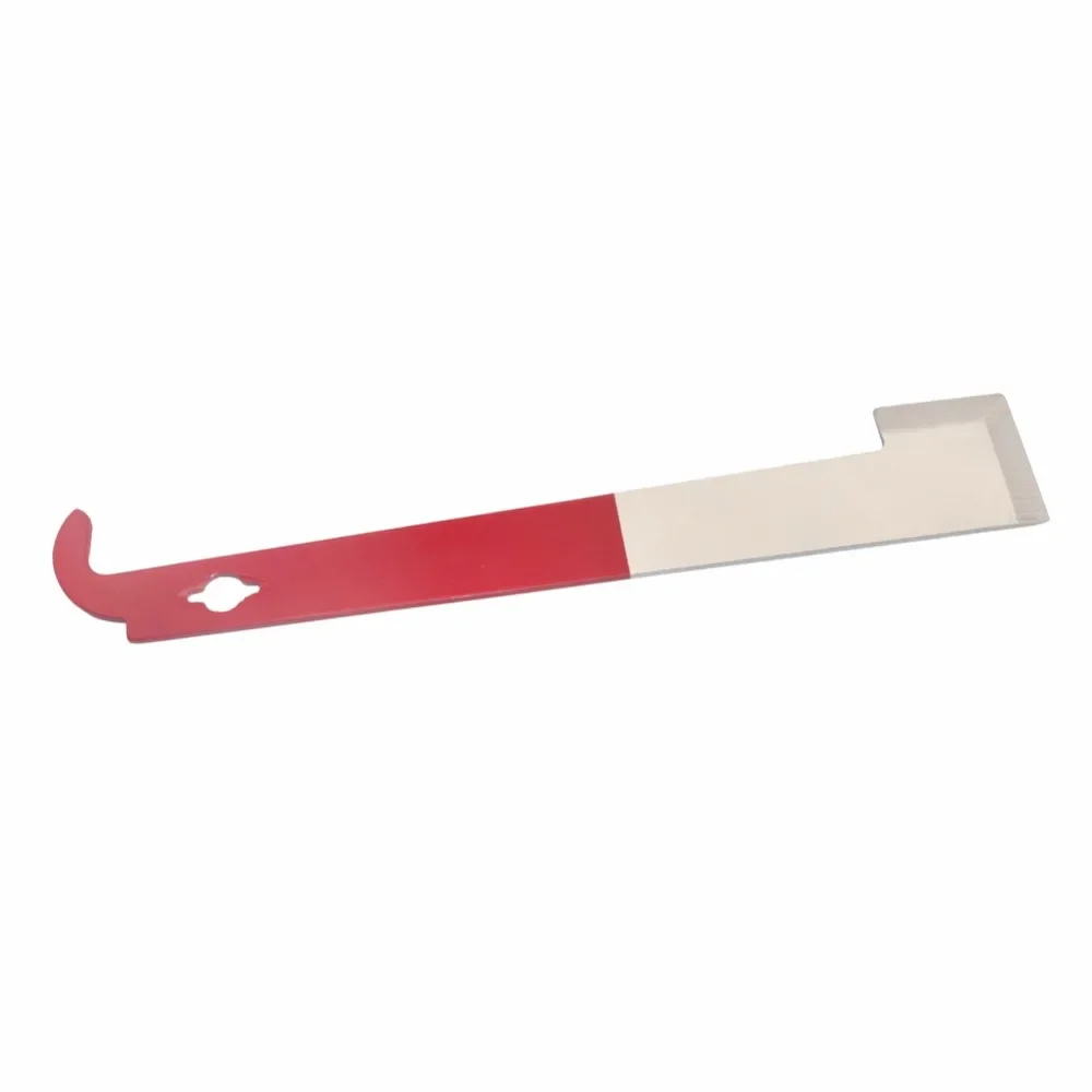 Beekeeping Equipmentc Red 26.5cm Stainless Hive Frame Lifter and Scraper J Shape Hook Beekeeper Scraping Knife