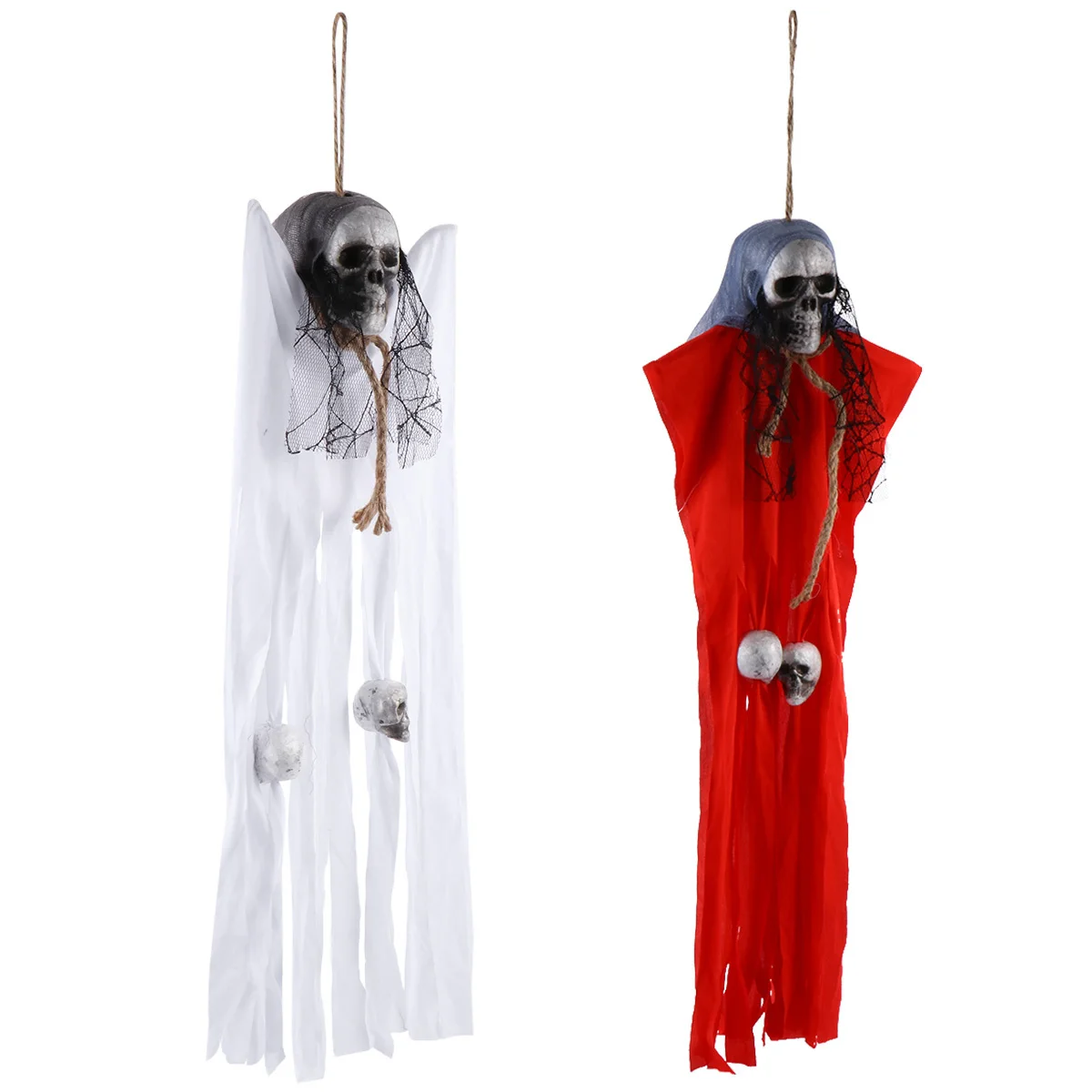 

2Pcs Halloween Door Hanging Decoration Ghost Pendant Curtain Durable Cloth Foam for Party Supplies Hanging Decoration