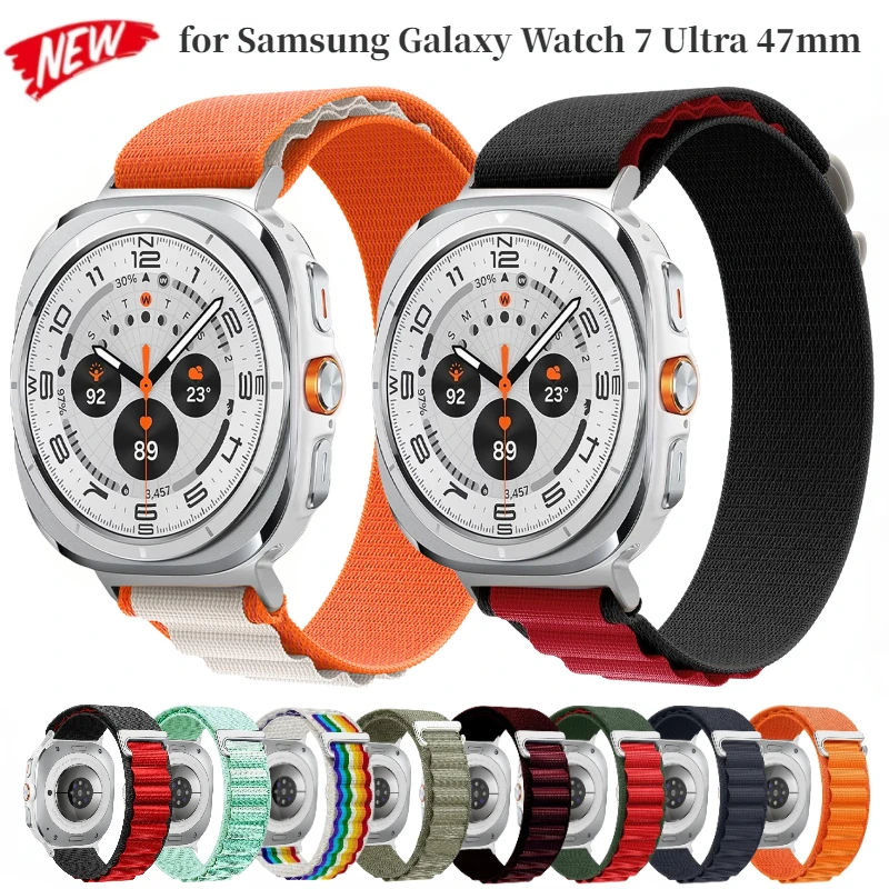 

Alpine Loop Strap for Samsung Galaxy Watch Ultra 47mm Band Breathable Nylon Bracelet for Galaxy Watch 8-7 Ultra 47mm Accessories