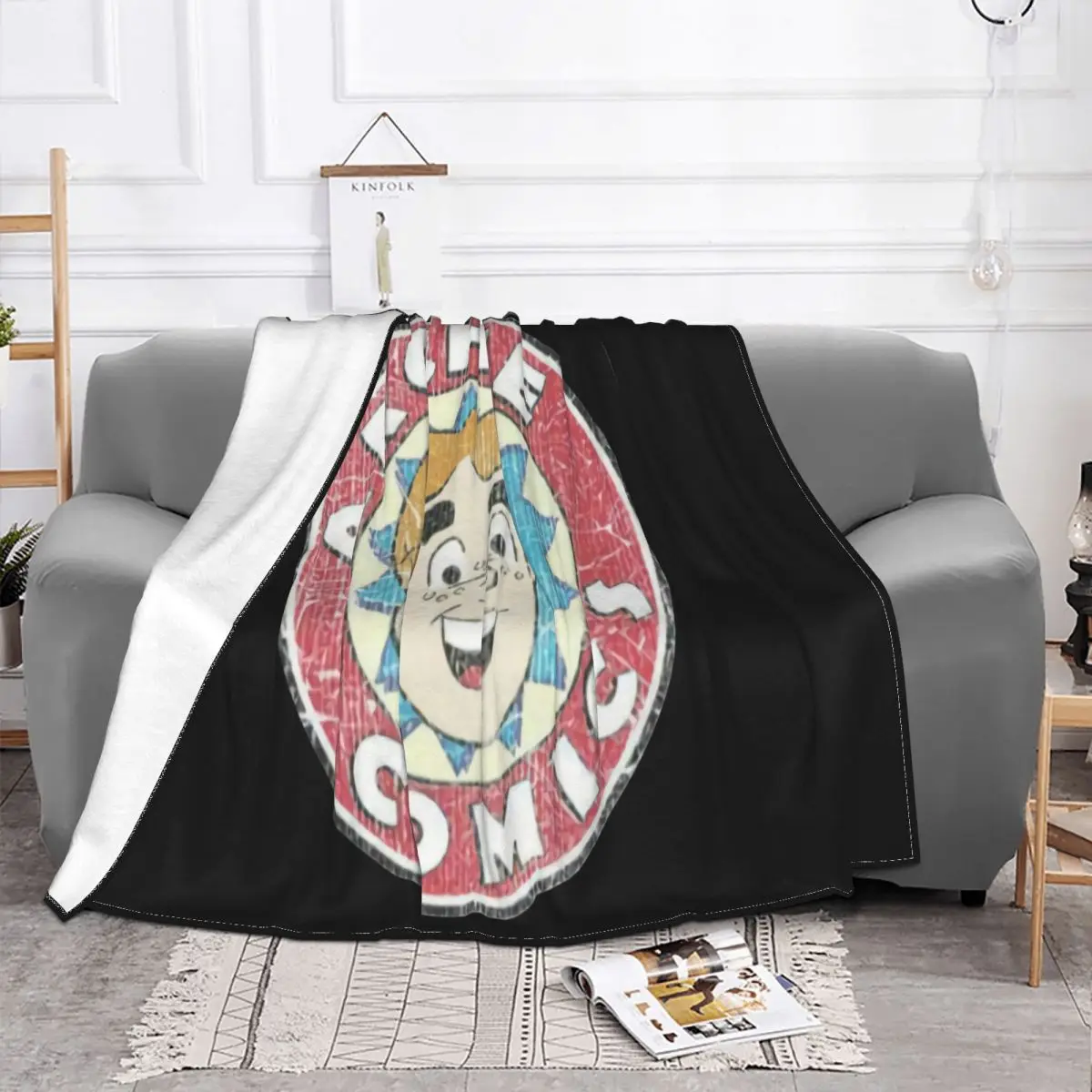 Archie Comics Logo Licensed Comic Book White New Print Geek Kawaii Goth Party Homme Printing Throw Blanket