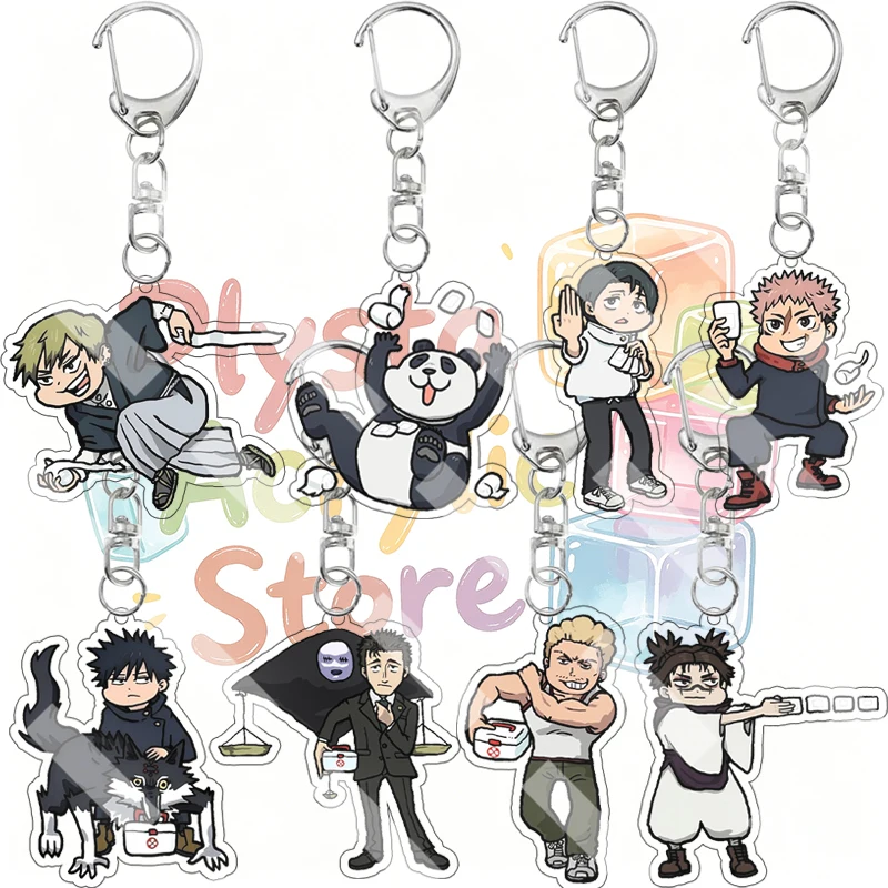 Anime Kento Nanami Yuta Okkotsu Yuji Itadori Jujutsu Kaisen Q Version Acrylic Keychain Peripheral Cute Accessory Keyring Pendant