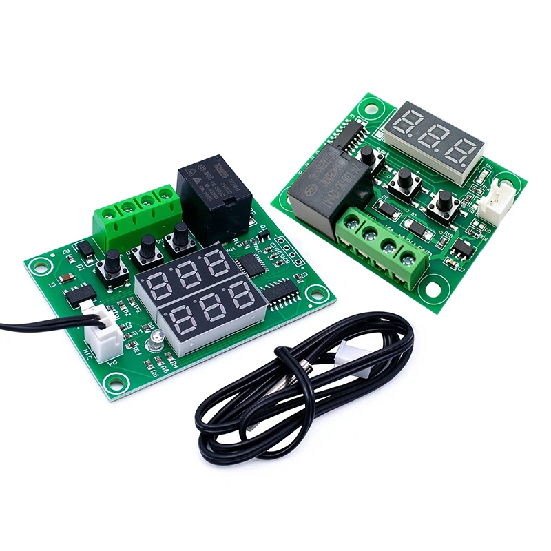 W1209 Niebieskie/czerwone światło DC 12V ciepło chłodna temperatura termostat przełącznik kontroli temperatury regulator temperaturyNTC 0.5 1 2 3M kabel — zdjęcie produktu 4