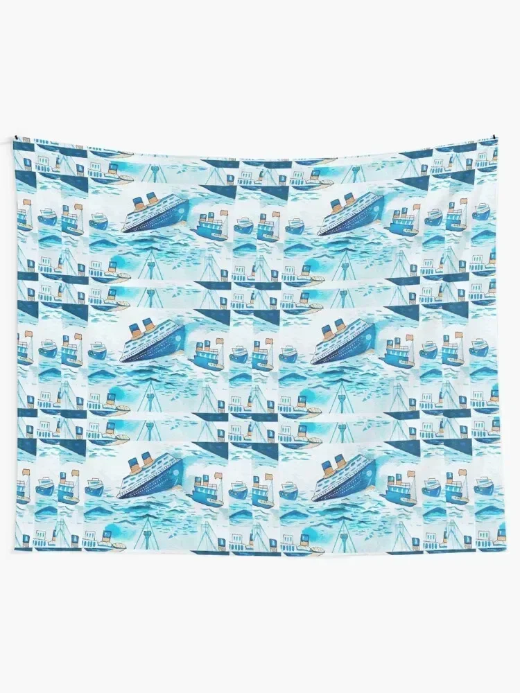 Ferry Boat Scrub Cap Tapestry On The Wall Bedroom Decor Carpet On The Wall Aesthetic Decoration Tapestry