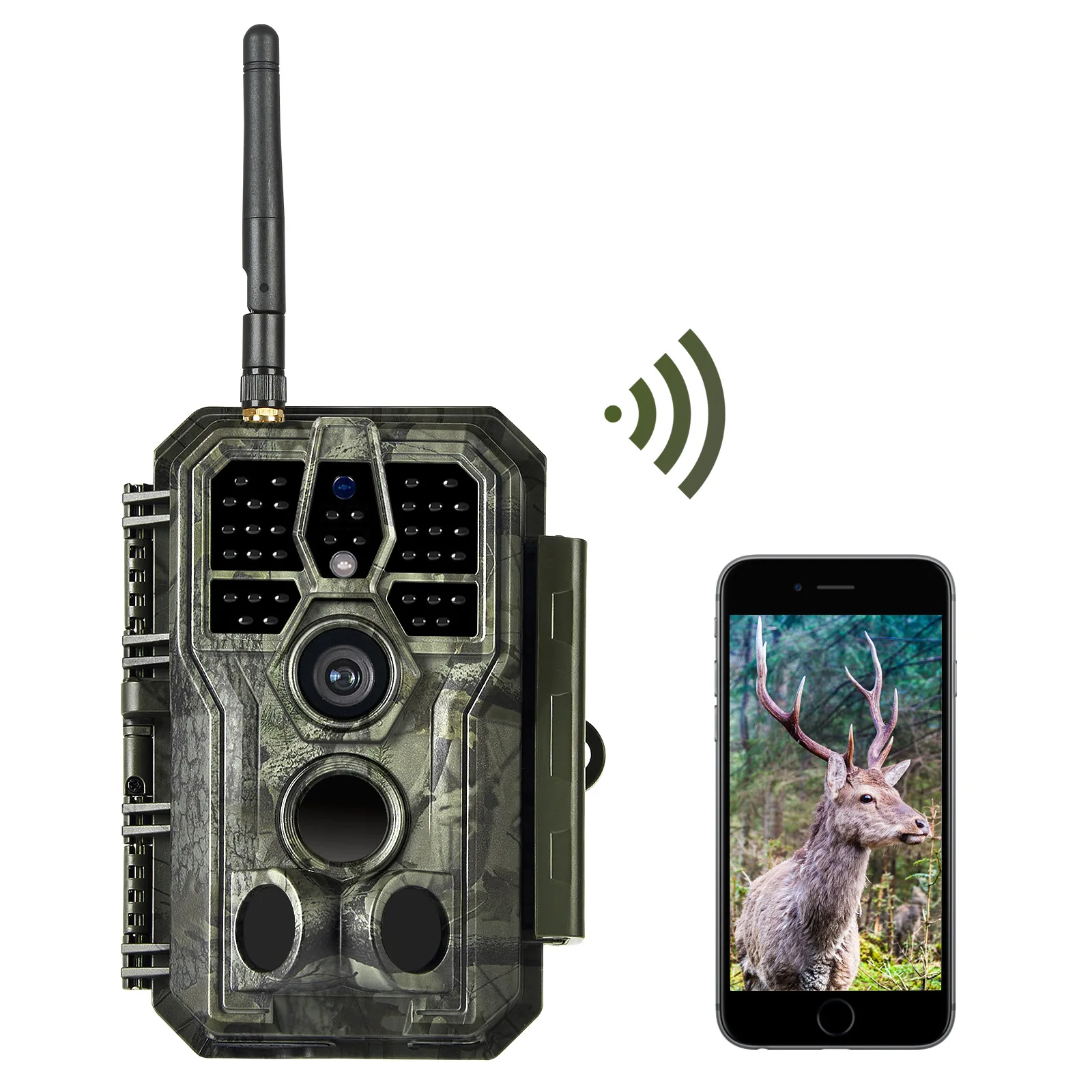 A280W- Wifi 32MP Trail Camera Night Vision Waterproof Hunting Camera with 2 Inch Screen for Outdoor Wildlife Monitoring