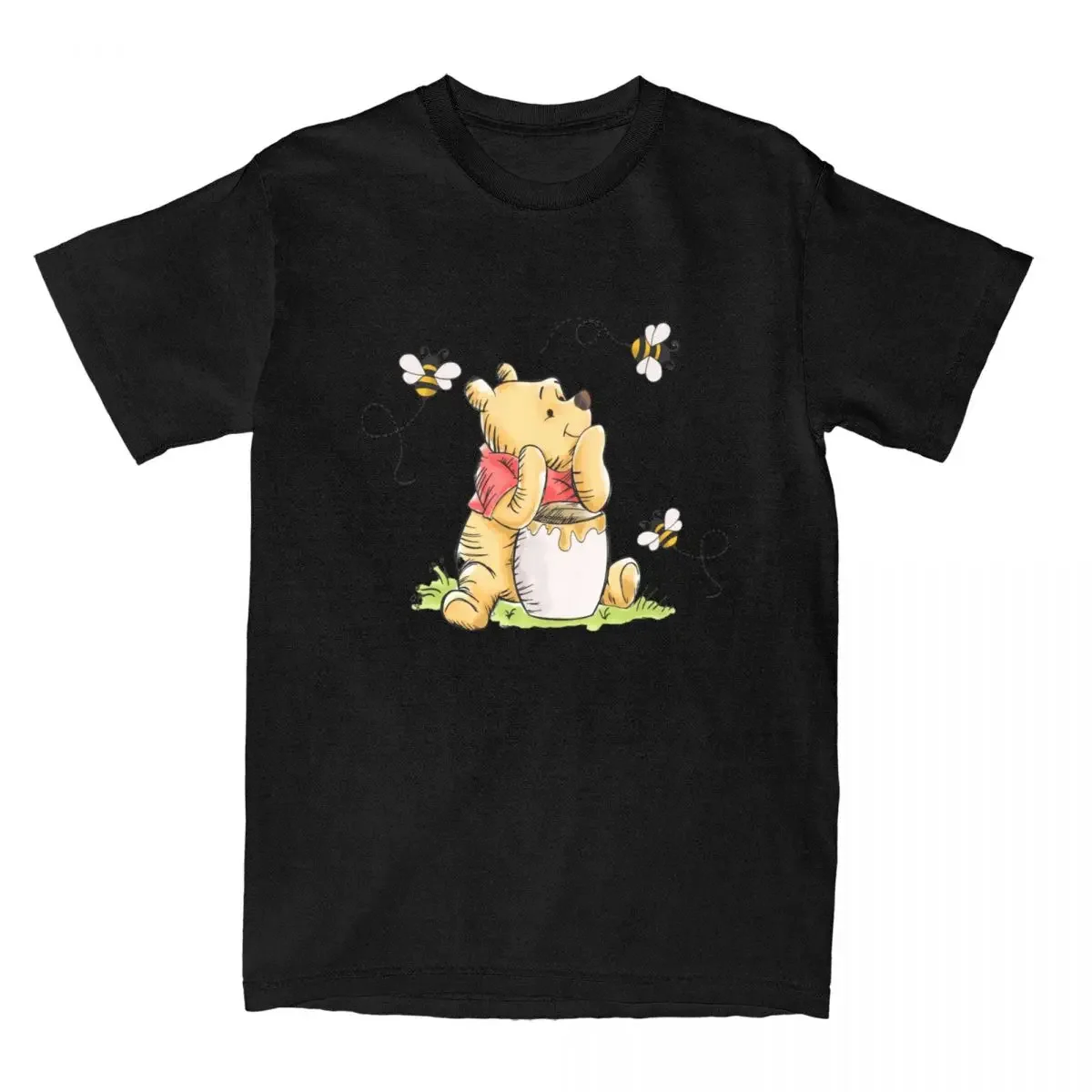 Men Women Pure Cotton  Bear Honey Tee Shirt Gift Idea Clothing Leisure Cute Winnie The Bear men clothing graphic t shirts