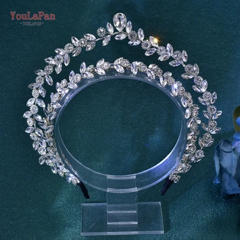 YouLaPan fait à la main strass couronne mariée bandeau de luxe princesse mariage couronne chapeaux élégant fête femmes casque HP696