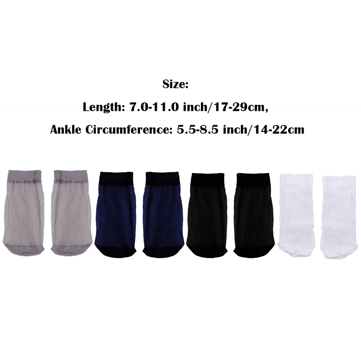 3 Pairs Men Silk Sheer Socks Soft Mid Calf Ultra Thin Business Dress Socks