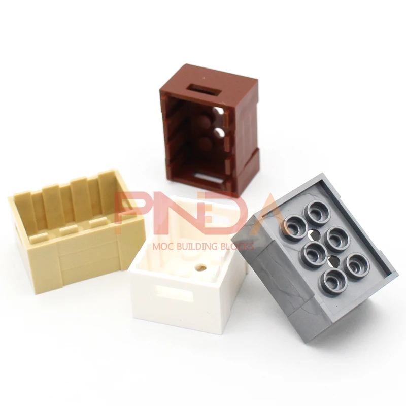 

MOC Brick Parts 30150 10pcs Container Crate 3x4x1 2/3 with Handholds DIY Bricks Compatible Assembles Figure Friends Toys