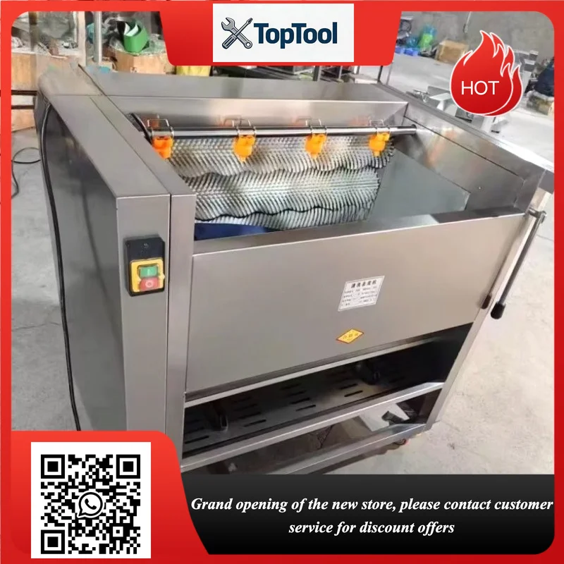 Potato Peeling Cleaning Machine Commercial Radish Brush Clean Machine Stainless Steel Carrot Washing Lotus Root Peel Machine