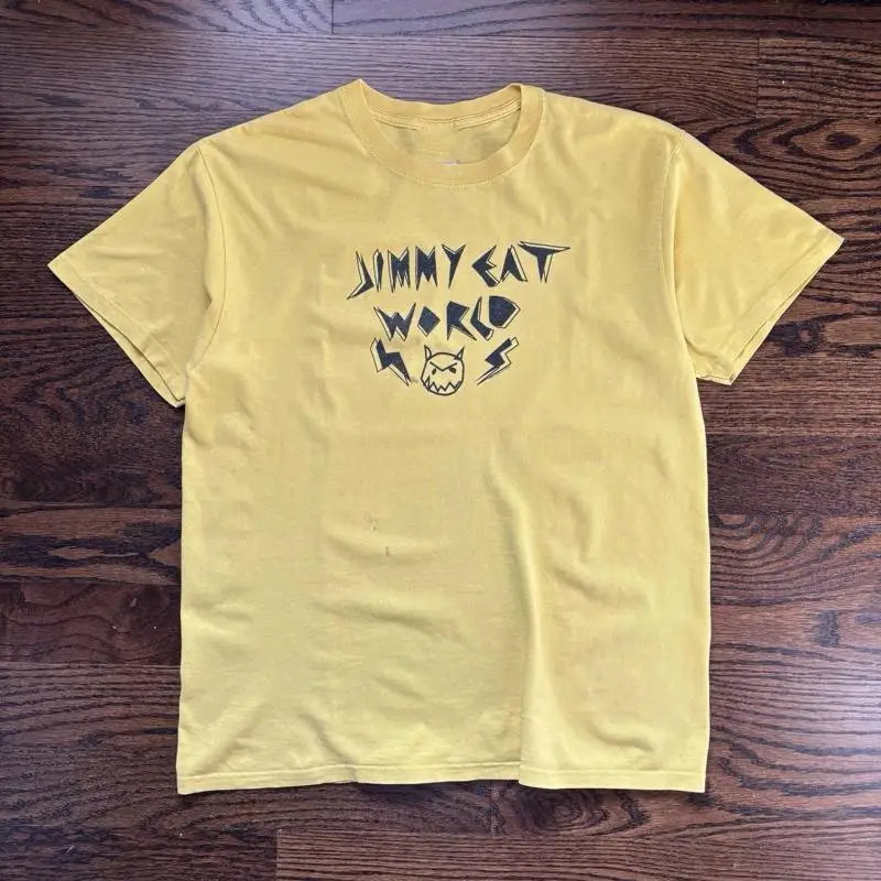 Jimmy Eat World Yellow Lightning Bolt Skull T-Shirt