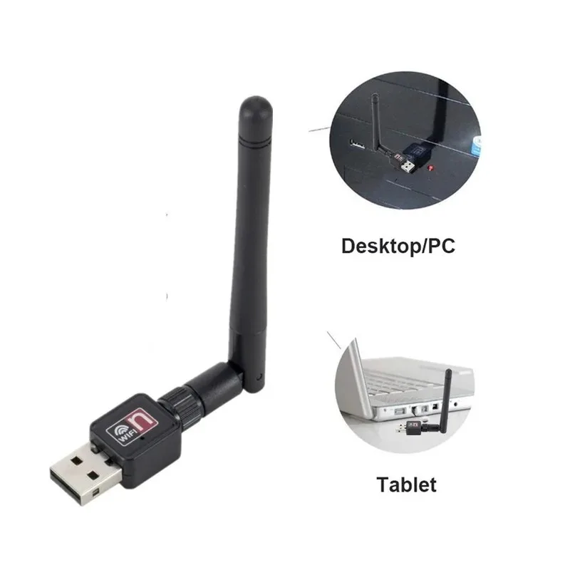 Adaptador Wi-Fi sem fio de alta velocidade, USB, Desktop, Notebook, AP, Placa de rede sem fio, 802.11, 802.11, 150Mbps, 2dB