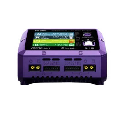 

"Skyrc Q200neo 200W/400W Multi-Function Smart Charger for 1-6S Lipo/LiHV/LiFe/LiIon 2-15S NiMH/NICD Batteries (for Toys)"