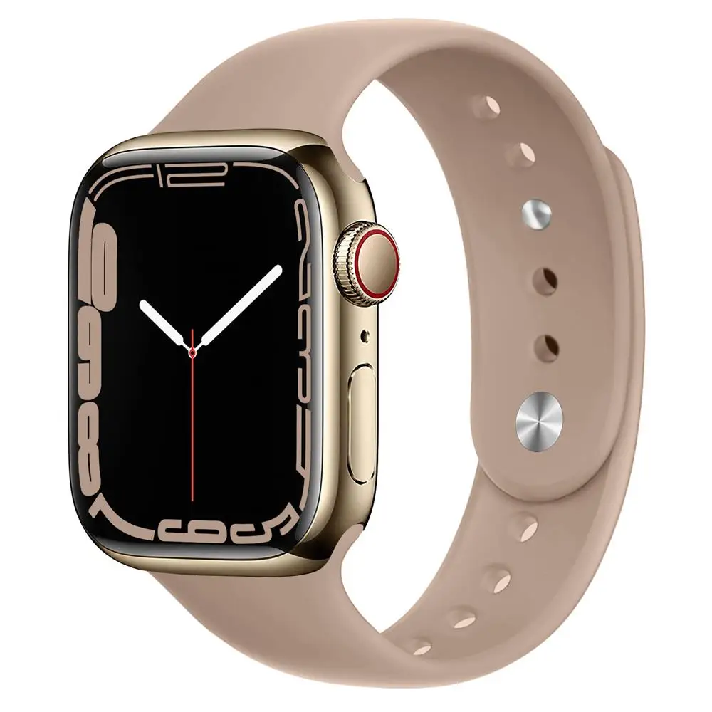 애플 워치 밴드용 한국 팔찌, iWatch 시리즈 9, 8, 7, 6, 5, 4, 3, SE 울트라 2 실리콘 스트랩, 44mm, 49mm, 45mm, 41mm, 42mm, 40mm, 44mm