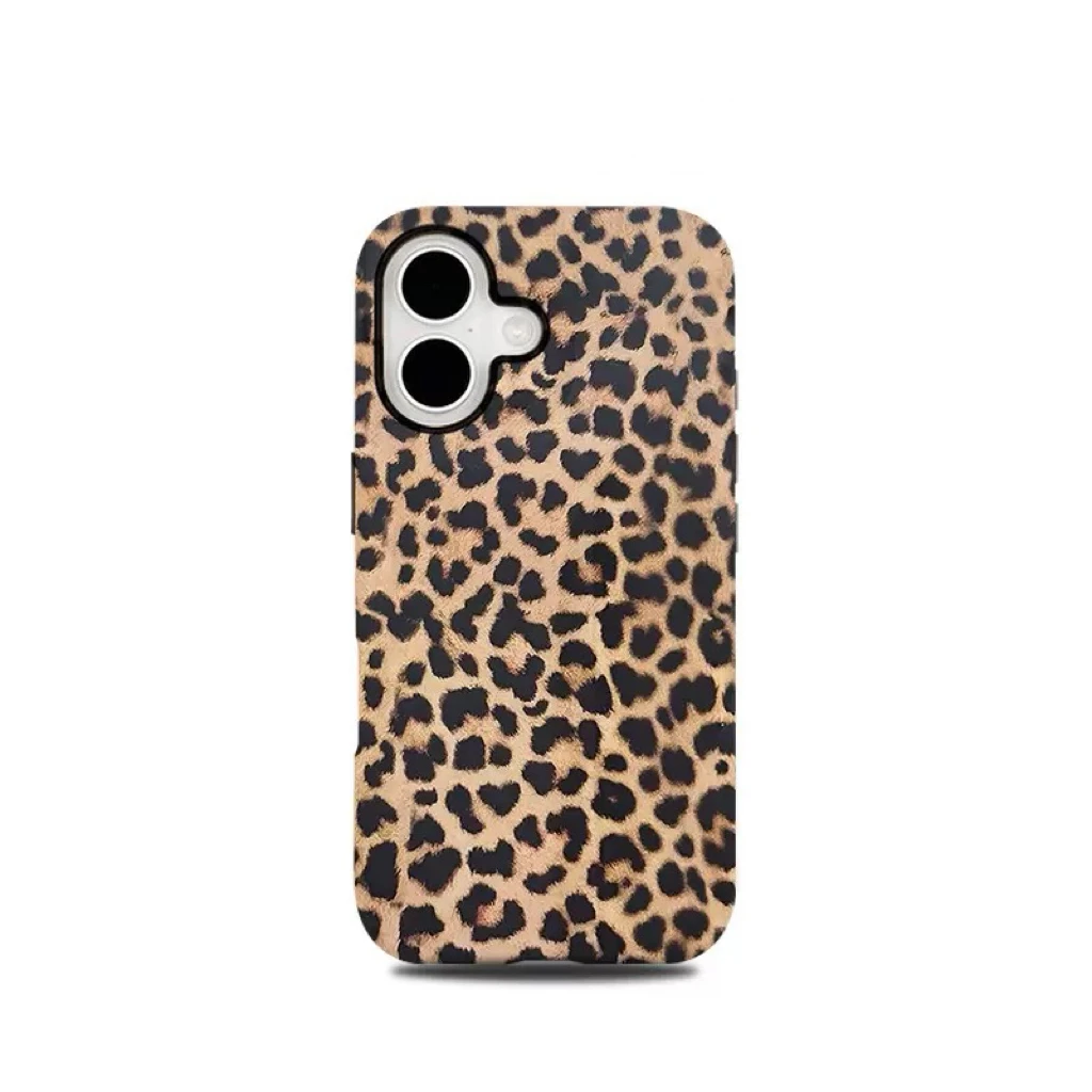 Luxuriöse Handyhülle mit Leopardenmuster für iPhone 17 16e 16 15 14 13 12 11 X XS XR XSMAX 7 8 Air Pro Max Plus Luxus-Doppelschicht
