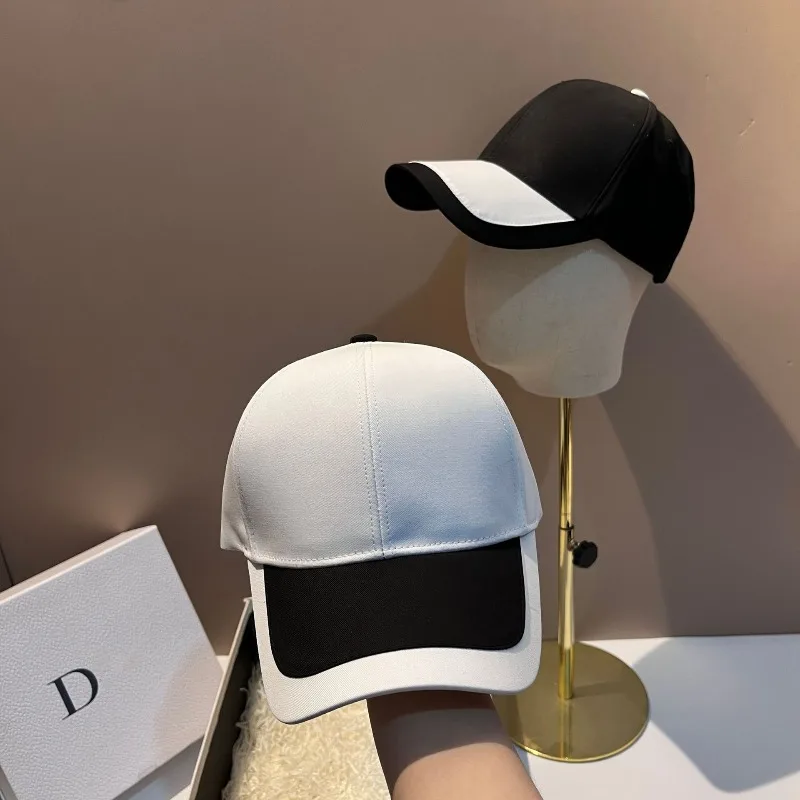 

​ ​ 2025 корейская бейсболка с цветными блоками, хлопковая жесткая верхняя кепка для похудения, регулируемая Snapback для женщин и мужчин, бесплатная доставка ​ ​