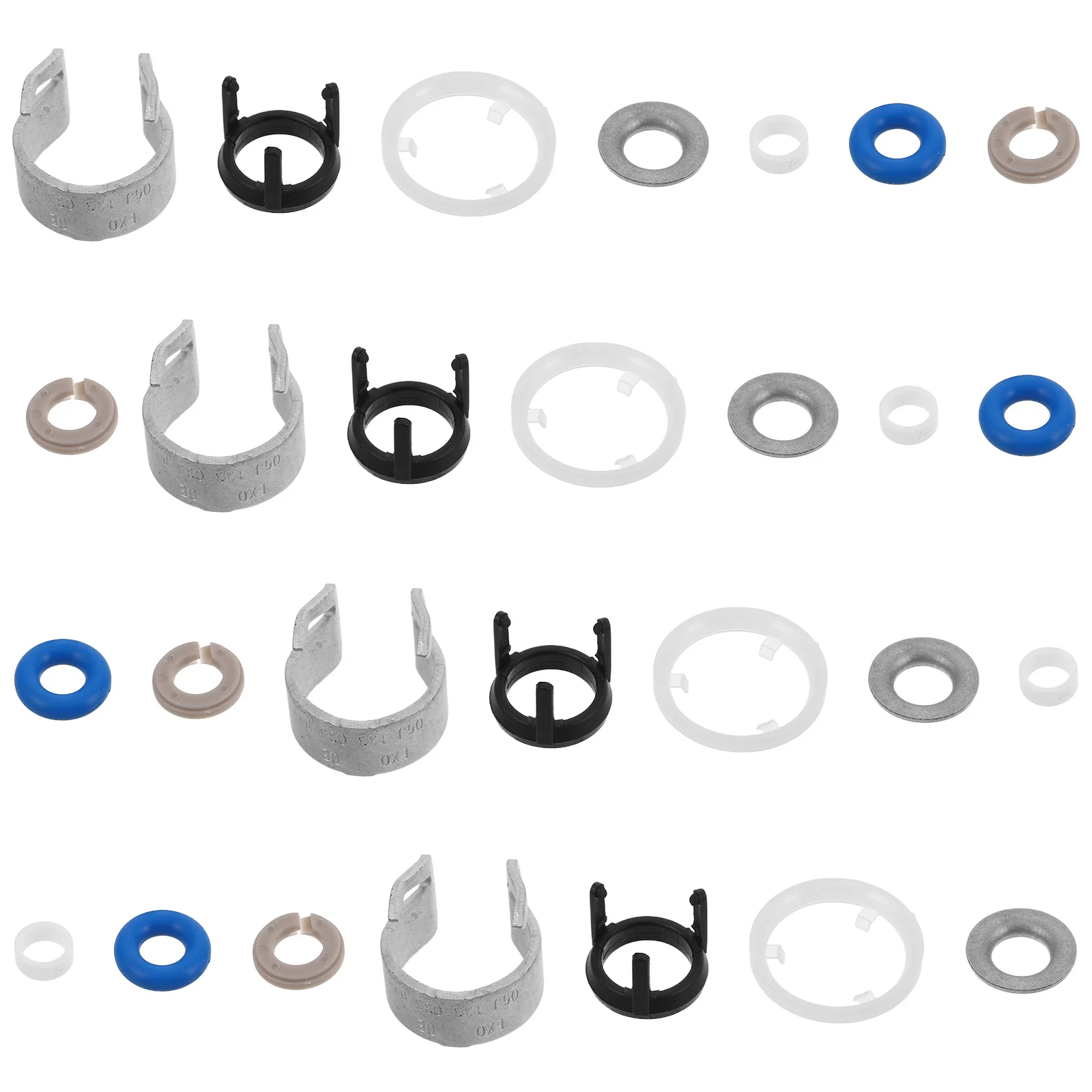 

4Sets Injector Seal Mounting Kit Durable Materials Easy to Use Multiple Car Models Injector Sealing Ring Replacement