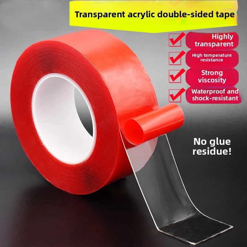 2 قطعة شريط مزدوج الجوانب لاصق أكريليك مقاوم للخدمة الشاقة قابل للإزالة لا بقايا لثائق المكاتب الداخلية للسيارة ديكور المنزل