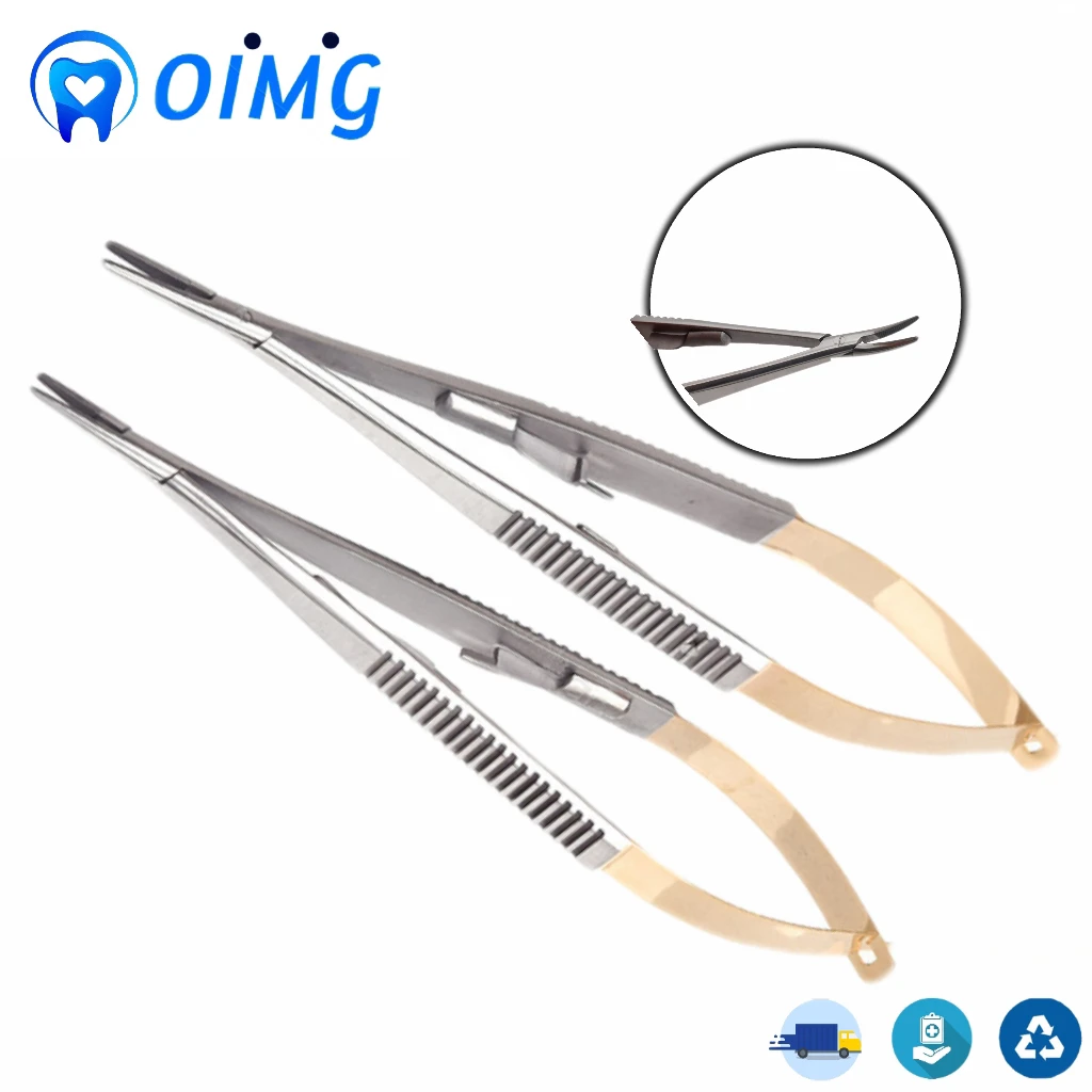 Dental Castroviejo Needle Holders with Lock Needle Holding Forceps 14Cm/16Cm Microsurgery Instruments Dental Forcep