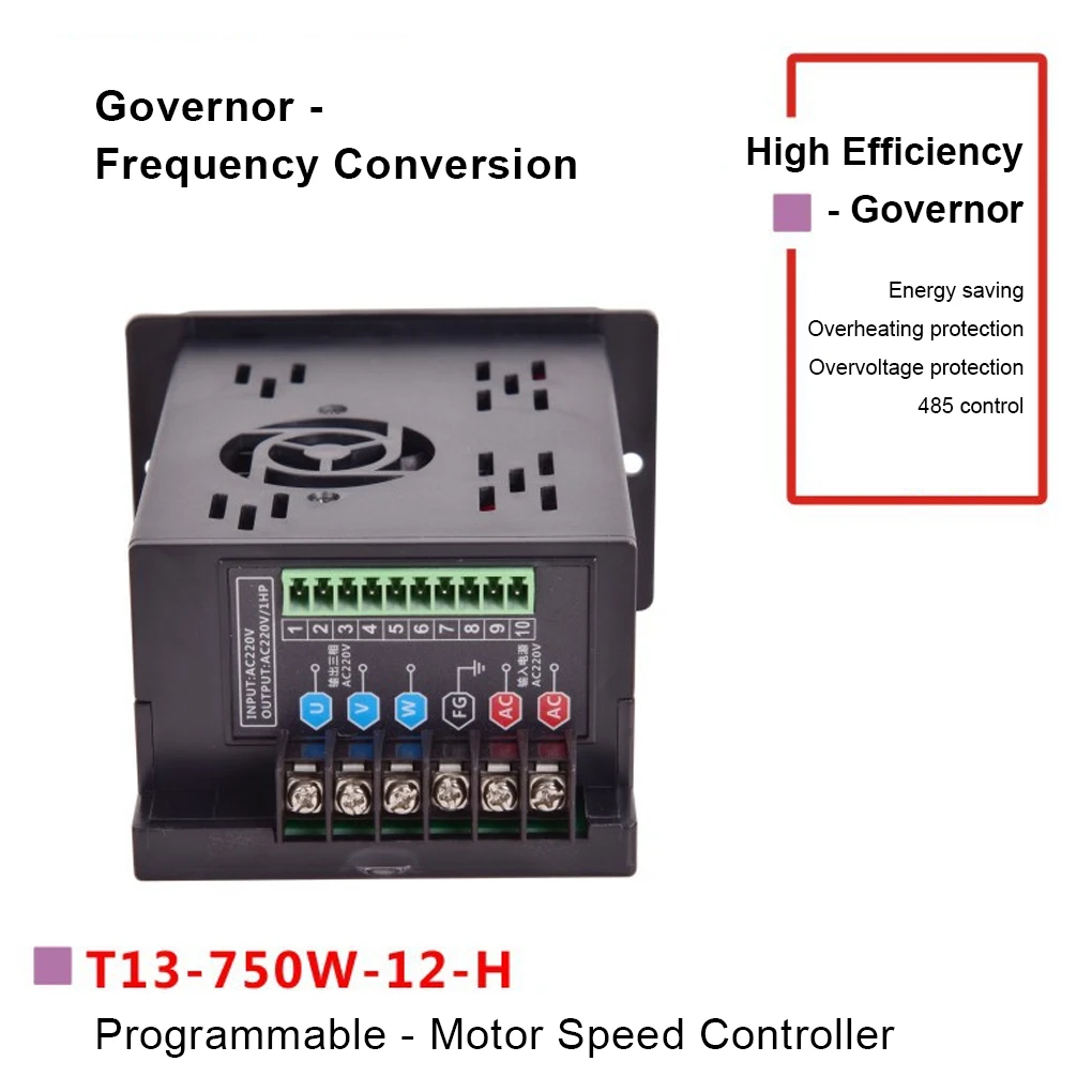 1-in-3-out Motor Inverter Digital 3 Phase Output 50Hz Speeds Control Driver Converter Controller Replacement 750W