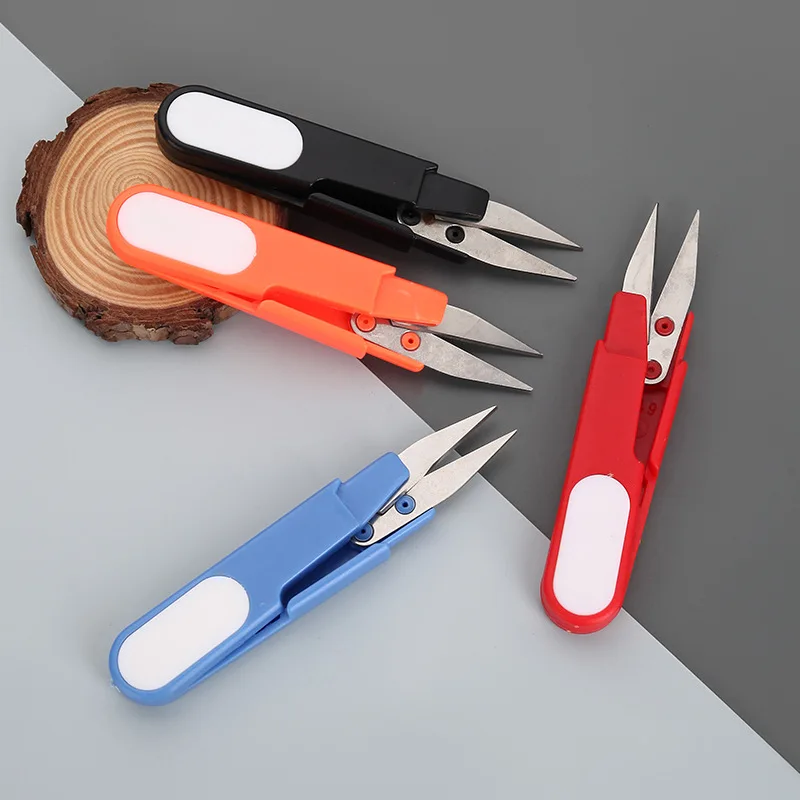 Scissors With Cover Thread Yarn Shears Cutting Sewing Craft Tool Diy Accessories Plastic Cutter Cross Stitch Embroidery Clippers