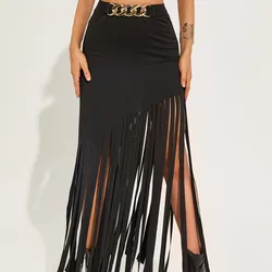 Elastic Waist Maxi Goth Punk Skirts
