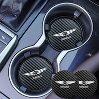 2Pcs Car coaster water anti slip pad silicone waterproof interior accessories For Genesis G80 GV70 GV80 GV60 G70 Essentia G90 X