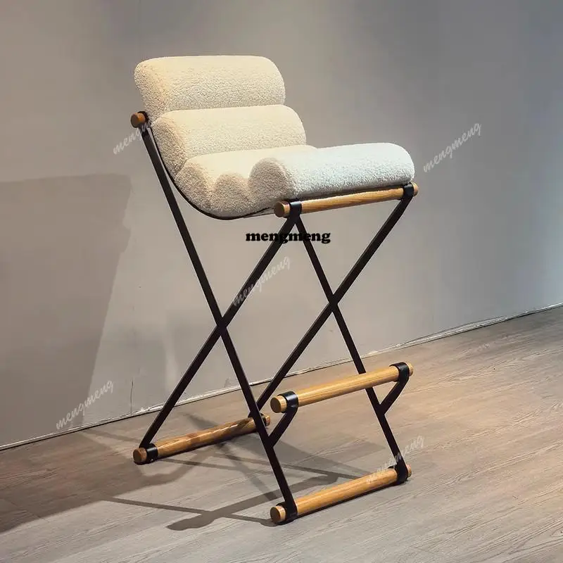 

Современный кремовый барный стул, коммерческий скандинавский минималистичный кухонный барный стул, дизайнерский прочный табурет Alta Cocina, мебель для дома