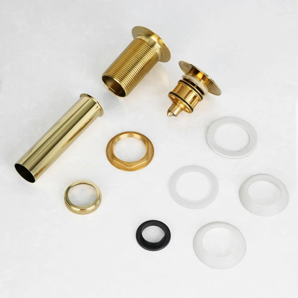 صنبور حمام كروم بمقبضين واسع النطاق مع تصميم صديق للبيئة للأحواض الحديثة #5