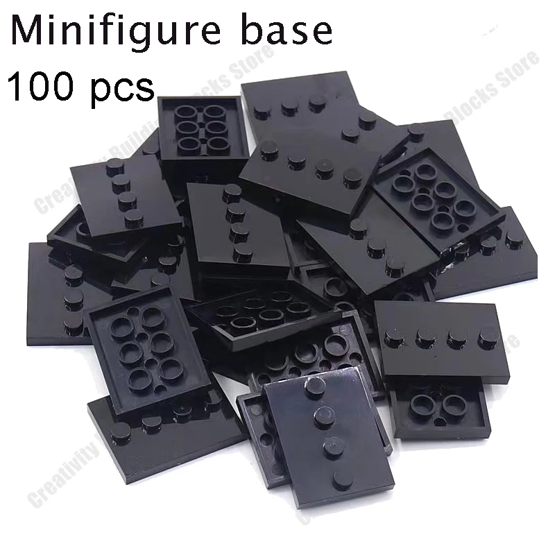 Hot-selling mini-figure accessories universal base plate 3X4 basic board figure display standing assembly building blocks