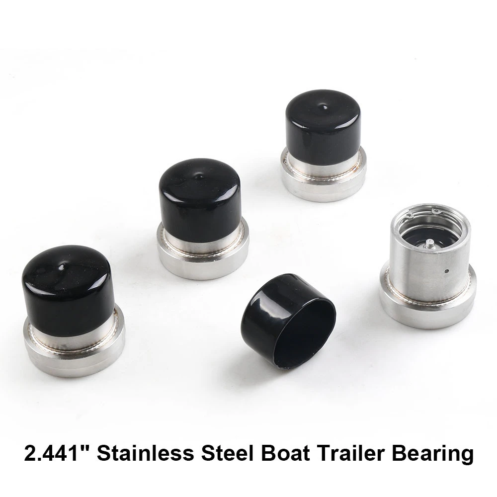 

(4) 2.441" Stainless Steel Boat Trailer Bearing Buddy with Protective Bra