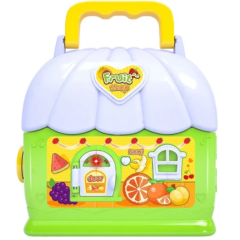 Suitcase Play House Simulation Toy para Crianças, Fruit Maintenance Tool, Boy and Girl Makeup Toy, Natal e presente de aniversário