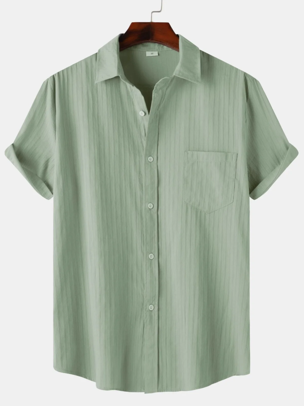 

Pure Color ort Sve irt Lapel Baggy ortsved Ne Regular Length Commute Sle Button Closure Polyester Fiber