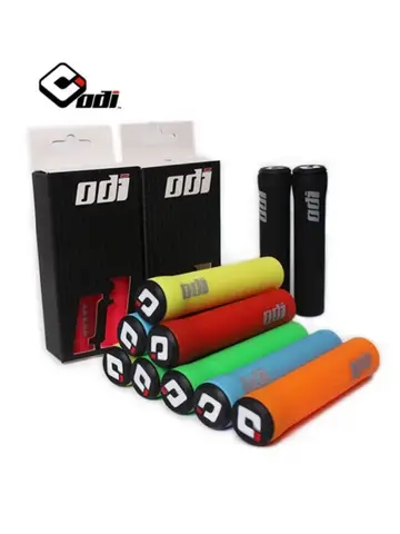 2PCS ODI MTB Grips Silicone Bicycle Handlebar Cover Soft Shock Absorbing Mountain Bike Handles Cuff MTB BMX Handlebar Fist Bike