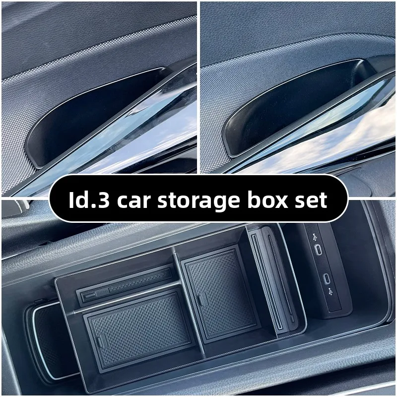 

For Volkswagen ID.3 Car Storage Space Equipped Central Control Armrest Storage Box Door Handle Storage Box Modified Accessories