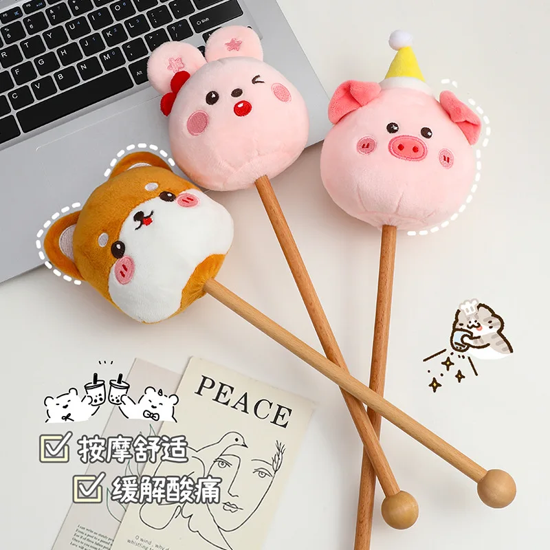 Massage Hammer, Hammer Rod, Cartoon Cute Plush Small Hammer, Neck, Shoulder, Meridian, Leg, Handheld Backhoe, Divine Tool