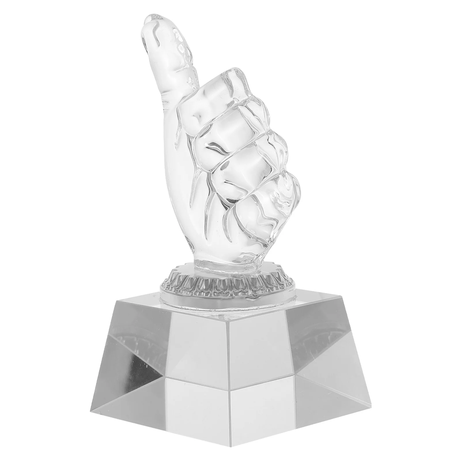 

Crystal Transparent Award Trophy Delicate Prize Accessory Tabletop Decor Decorative Crystal Trophy for Home Party Garden