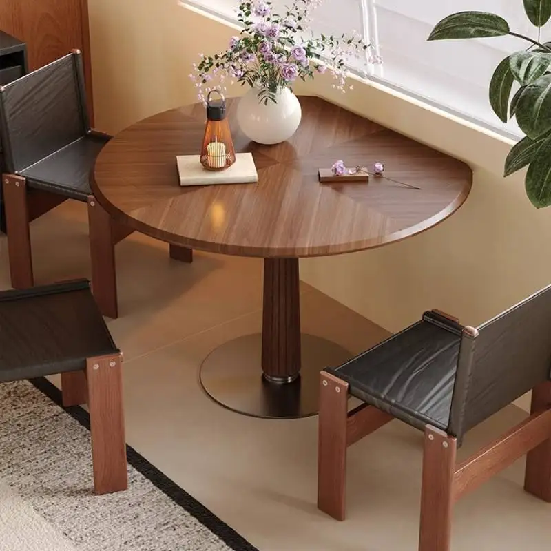 Unique Organizer Dining Table Non Slip Designer Living Room Round Dining Table Salon Modern Wood Stol Do Jadalni Furniture