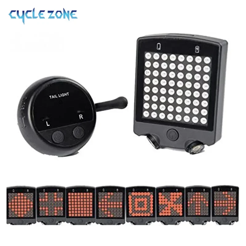 Bike Wireless Warning Tail Light Bike Turn Signal for Bicycle Tail Light Remote Bicycle Lights LED USB Rechargeable Bicycle Lamp