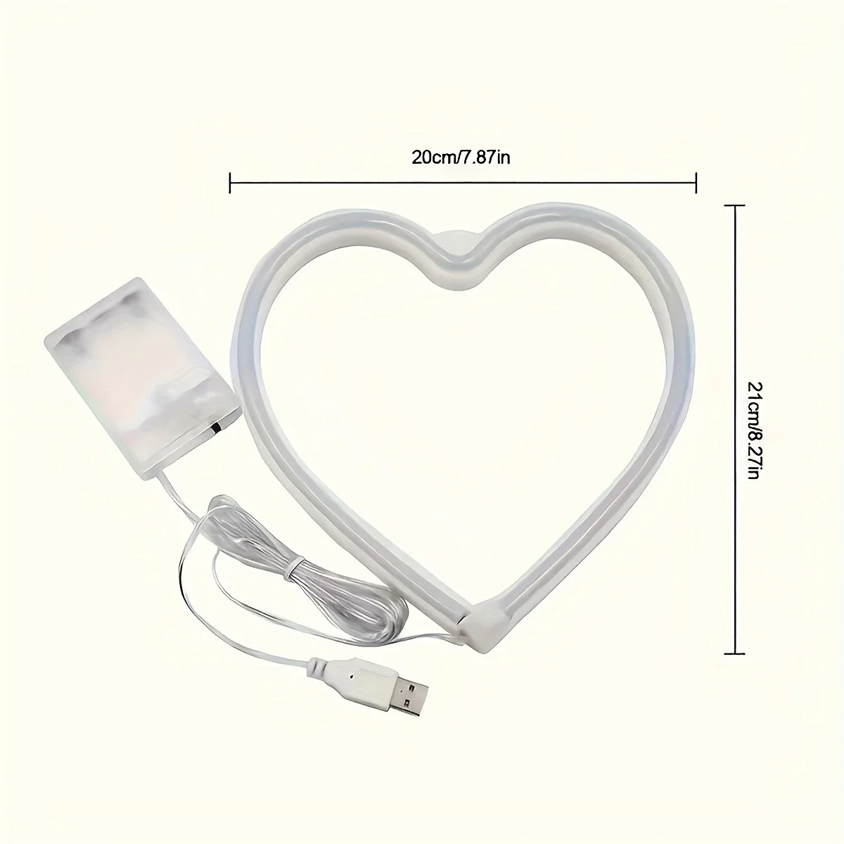 Pink Heart LED Neon Sign USB/Battery Powered LED Light for Bedroom Room Decoration Gift Night Light Decoration Party Holiday