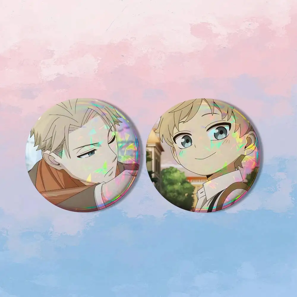 S-Spy Family Loid Forger Twilight 2 piece set Pins Creativity Printed Pictures Text Metal Lapel Badges Brooches Jewelry Gift