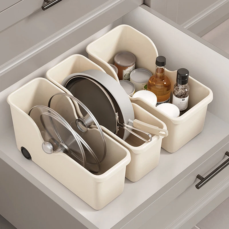 Kitchen Sundries Storage Case with Wheels Seasoning Bottle Storage Container Kitchen Closet Organizer Make Up Organizer