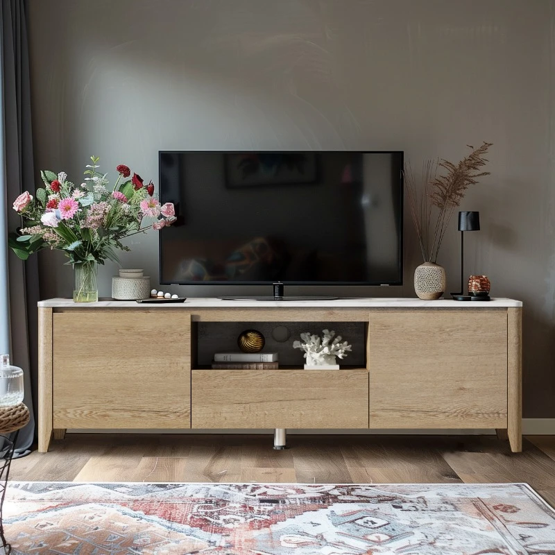 

Aesthetic Wood Tv Stands Drawers Modern Popular Luxury Living Room Cabinets Storage Plain Farmhouse Tv Stand Home Furniture