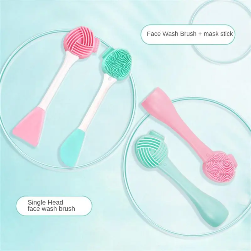 2/4/6PCS Facial Cleanser Brush Dual-purpose Fit The Contour Of The Hand 4 Colors Food Grade Silicone Facial Care