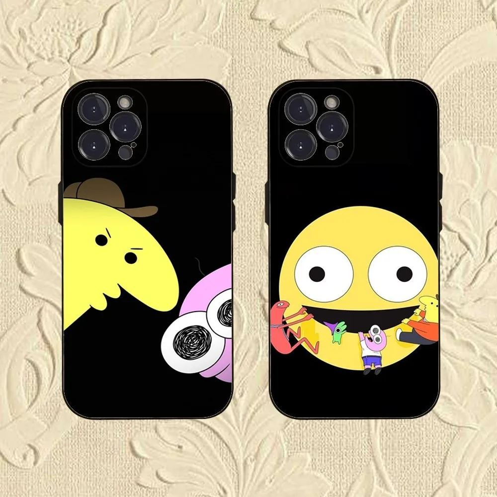 

Cartoon S-Smiling-g F-Friends Phone Case For iPhone 16,se4,15,14,13,12,11,Pro,X,XS,Max,XR,Plus,Mini Soft Black Cover