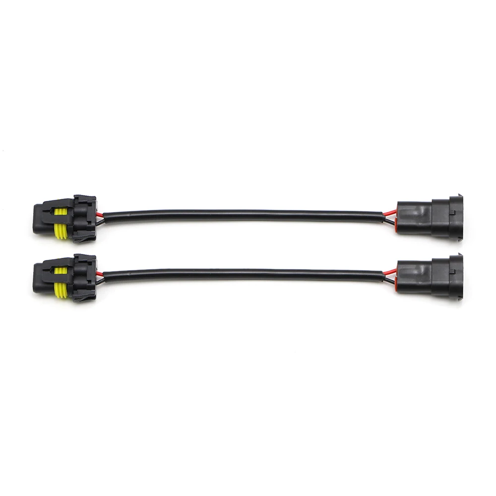 9006/HB4 Male Convert To H8/H9/H11 Femal Converter Socket Adapter Pigtail Harness for Headlight / Fog Lamp 2Pcs